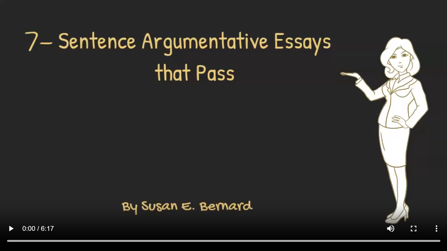 Video: 7-Sentence Argumentative Essays that Pass