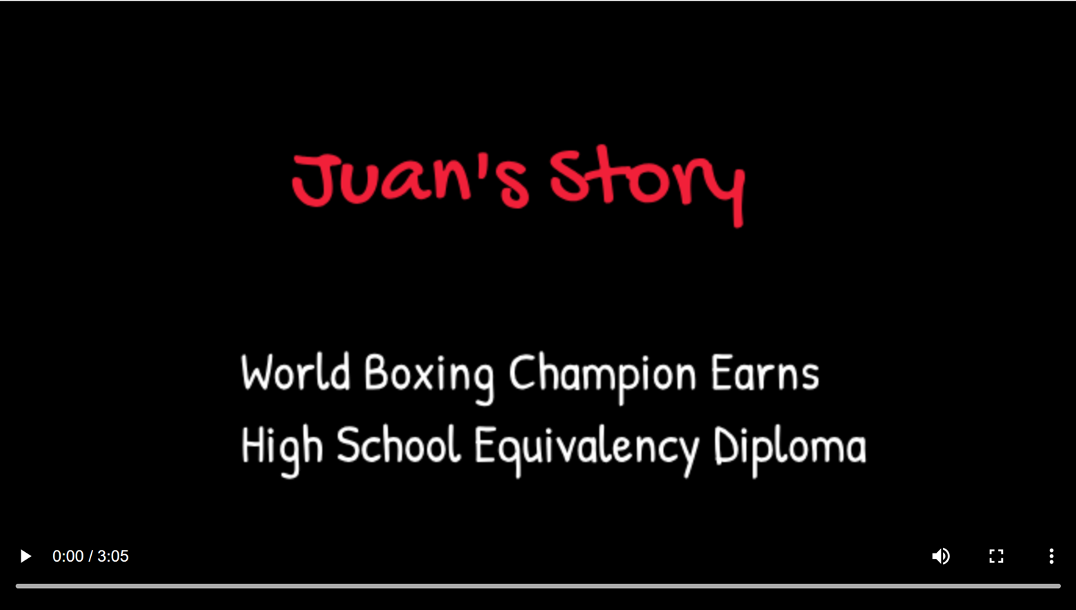 Video: World Boxing Champion Earns High School Equivalency Diploma